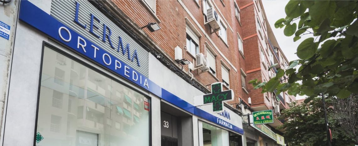 Fachada de Farmacia Ortopedia Lerma, donde consultar alquiler o reparación